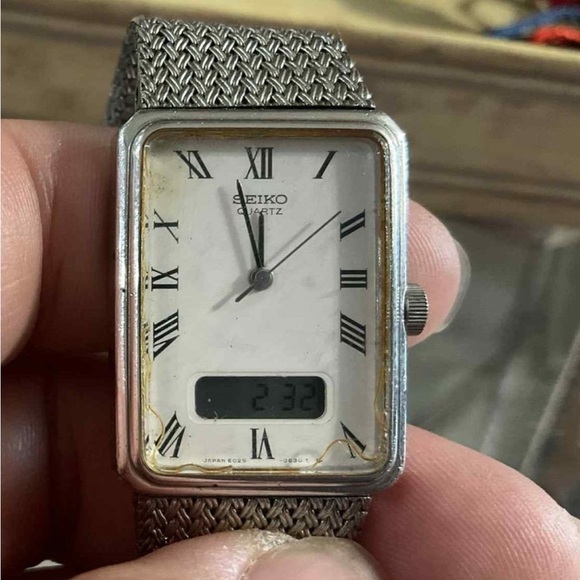 Seiko Hybrid E029-5450 Vintage Rare Date Quartz Mens Watch - Picture 2 of 7